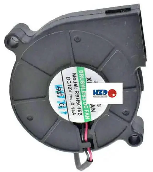 Main image of HZDO RBH5015B 50x50x15mm 5015 5cm 50mm 12V 0.14A Micro Centrifugal Turbine Blower Cooling Fan