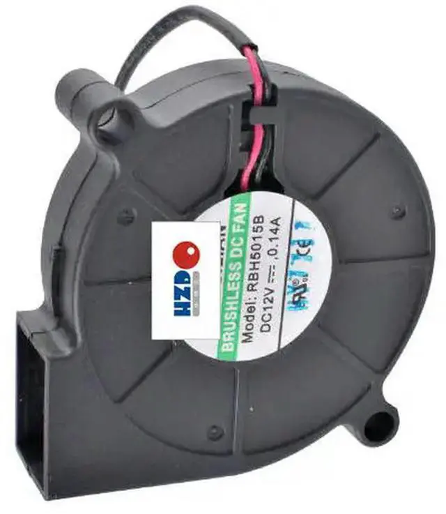 Alt view image 2 of 3 - HZDO RBH5015B 50x50x15mm 5015 5cm 50mm 12V 0.14A Micro Centrifugal Turbine Blower Cooling Fan