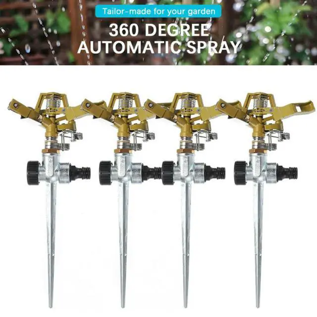 Alt view image 3 of 7 - 1/2/3/4pcs Professional Garden l Sprinkler 360 Degree Adjustable Rotating Water Nozzle Impulse Sprayer For Irrigation System