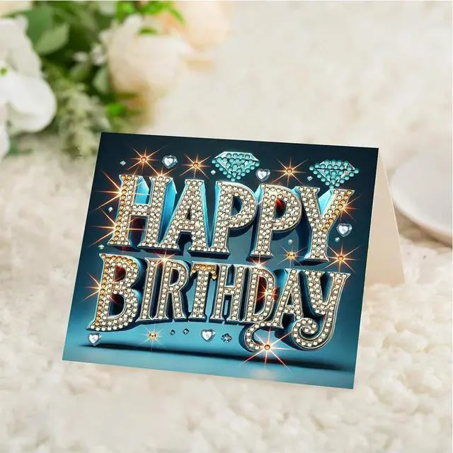 Alt view image 4 of 4 - 10pcs DIY Diamond Painting Greeting Card Set Diamond Art Greeting Cards Diamond Art Handmade Cards Congratulations Cards & Gifts