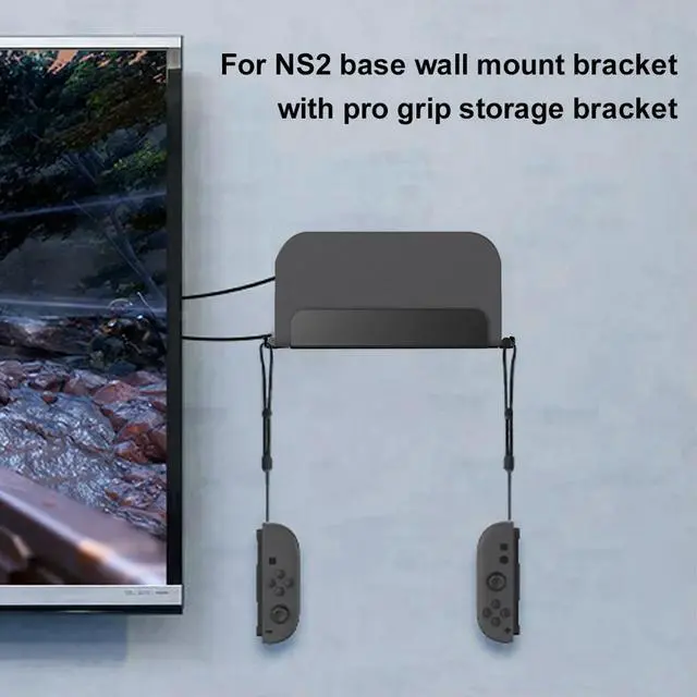 Alt view image 3 of 7 - For NS2 Console Holder Stand with Hook Organizer Shelf Base Kit Hollow Out Game Console Organizer Gift for Friend