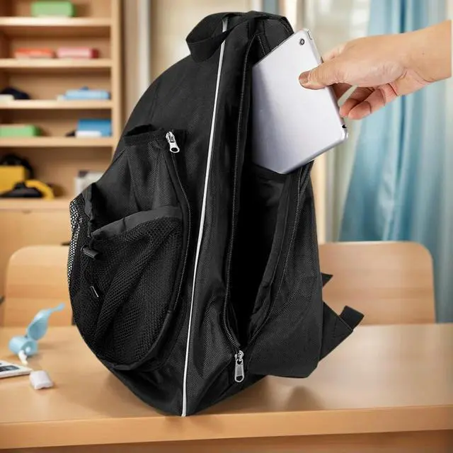 Alt view image 3 of 7 - Adjustable Racket Bag Large Capacity Breathable Sports Backpack Lightweight Portable Racket Rucksack Gifts for Pickleball Lovers