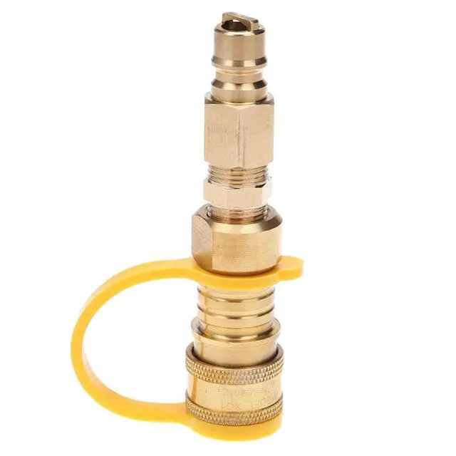 Alt view image 3 of 4 - 3/8 Inch LP Gas Propane Hose Quick Disconnect Kit Anti-Corrosion Propane Gas Grill Quick Connector Adapter Fitting for Grill