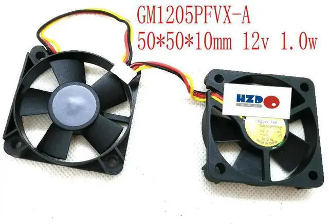 Main image of HZDO 5010 12V 1.0W GM1205PFVX-A cooling fan 50*50*10MM set for 2pcs