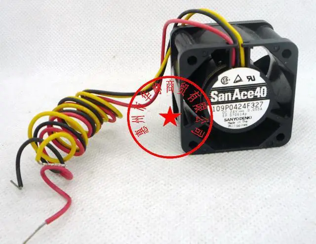 Alt view image 2 of 3 - 4cm  109P0424F327 4028 24V 0.055A 109P0424F315 Cooling Fan