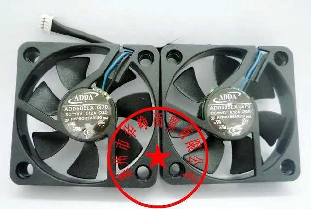 Alt view image 3 of 3 - 5010 5V 0.12A AD0505LX-G70  SET FOR 2PCS  Cooling fan 50*50*10mm