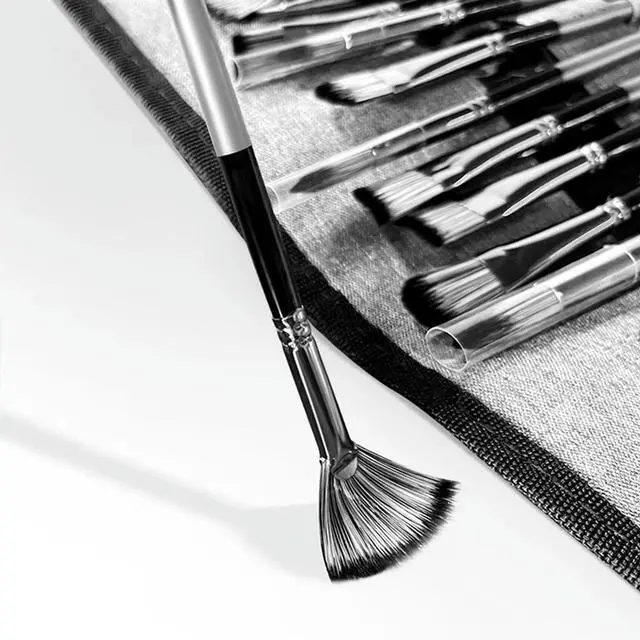 Alt view image 3 of 7 - 24pcs Nylon Brush Set Artist Paint Brushes Different Shape Gouache Watercolor Brushes Wooden Handle Acrylic Brushes for Painting