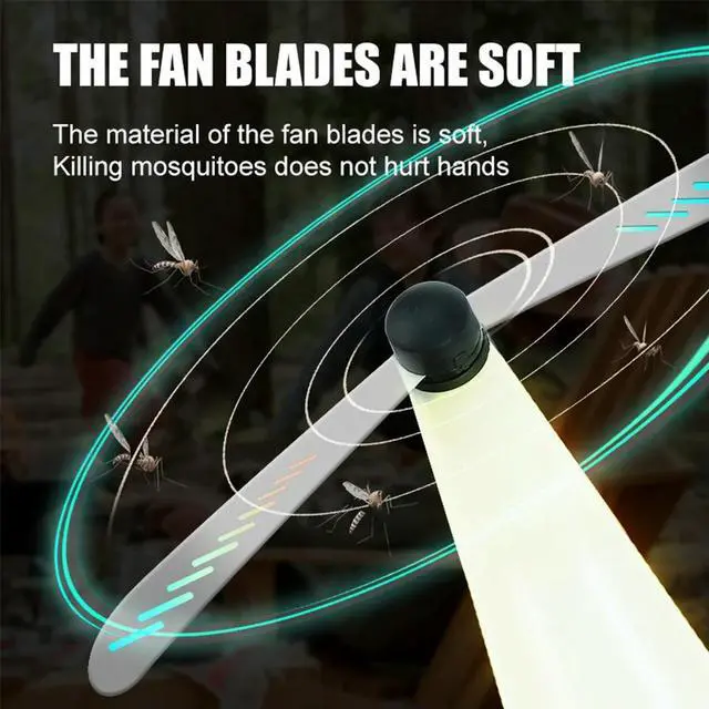 Main image of Fly Fan for Tables Keep Flies Away Portable Table Top Fly Fan LED Light Outdoor Fly Spinner for Picnic Restaurant Party Home BBQ