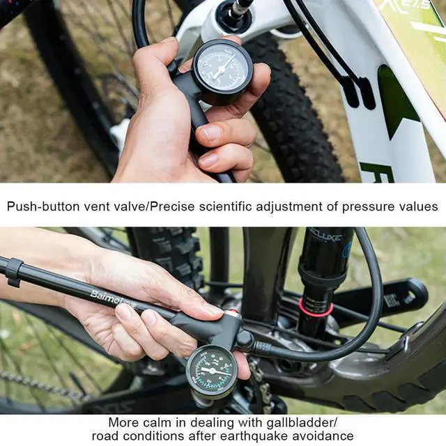 Alt view image 2 of 4 - 300PSI Bike Air Shock Absorber Schrader  Valve Bike Tire Air Pump Portable Cycling Inflator for Front Fork Rear Suspension