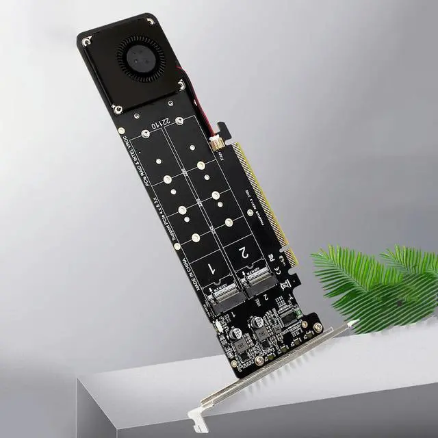 Main image of PCIeX16 To M.2 NVMe SSD Adapter Card M Key 4 NVME Expansion Card M2 NVME Extended Card Support SSD 2280/2260/2242/2230