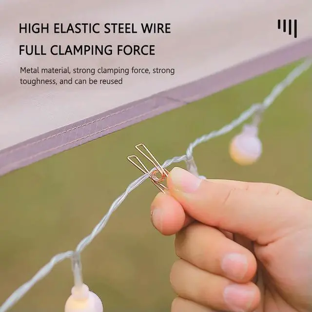 Alt view image 7 of 7 - 10pcs Lightweight Sealing Clip Clothes Pins Pegs Holders Reusable Portable Clothing Clamps Outdoor Light String Fixing Tool