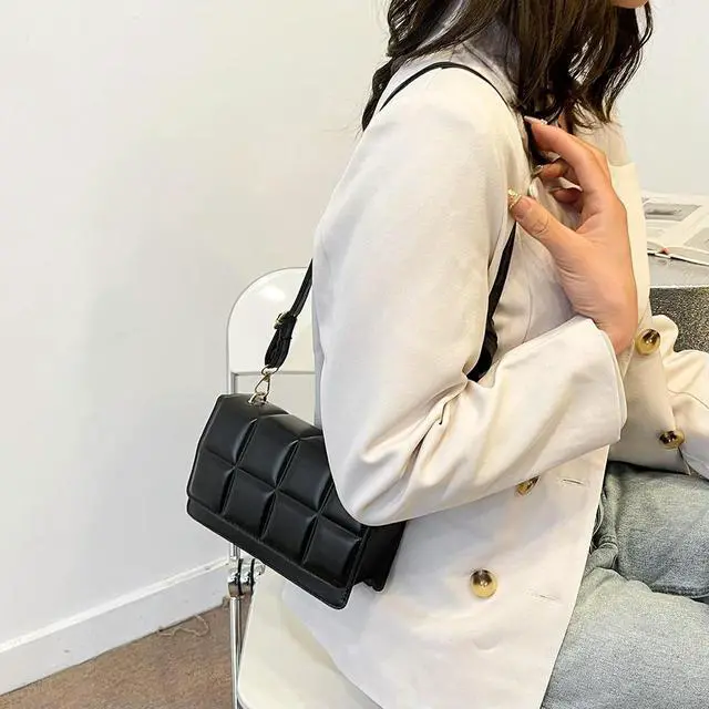 Alt view image 7 of 7 - PU Leather Women Bag Flap Small Shoulder Bags Socket Design Messenger for Women Birthday Holiday Party Gifts