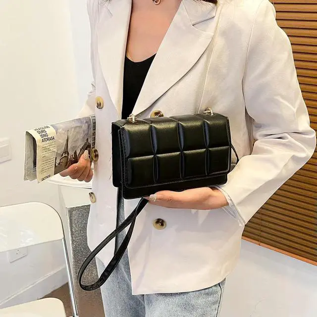 Alt view image 5 of 7 - PU Leather Women Bag Flap Small Shoulder Bags Socket Design Messenger for Women Birthday Holiday Party Gifts