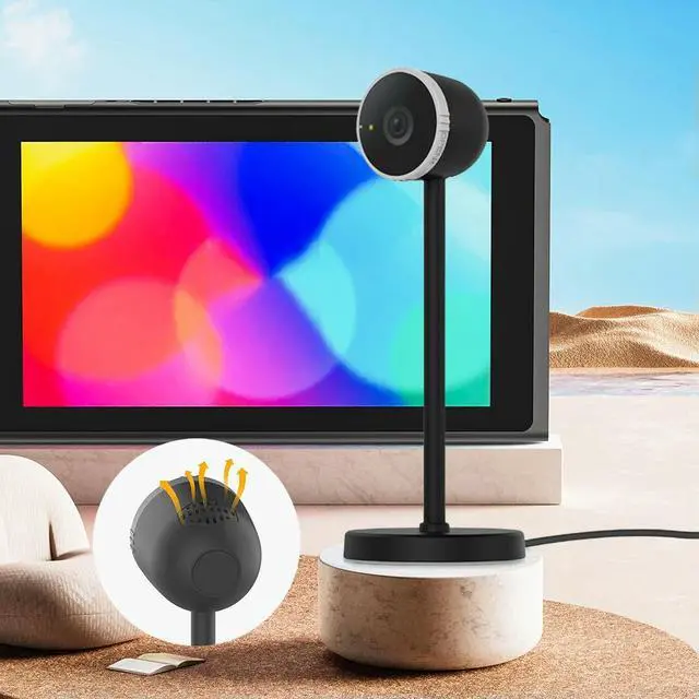 Alt view image 4 of 8 - For NS2 Creative Desktop Camera Anti-Slip Video Recording Camera Adjustable High Definition Computer Camera Gaming Accessories