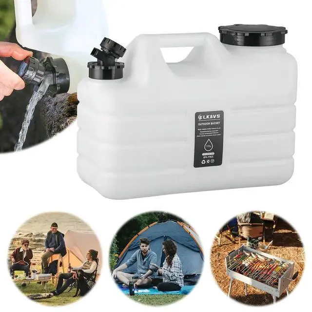 Alt view image 4 of 8 - 11L Drinking Water Bucket with Faucet and Large Capacity Water Dispenser for Vehicle Camping and Outdoor Use