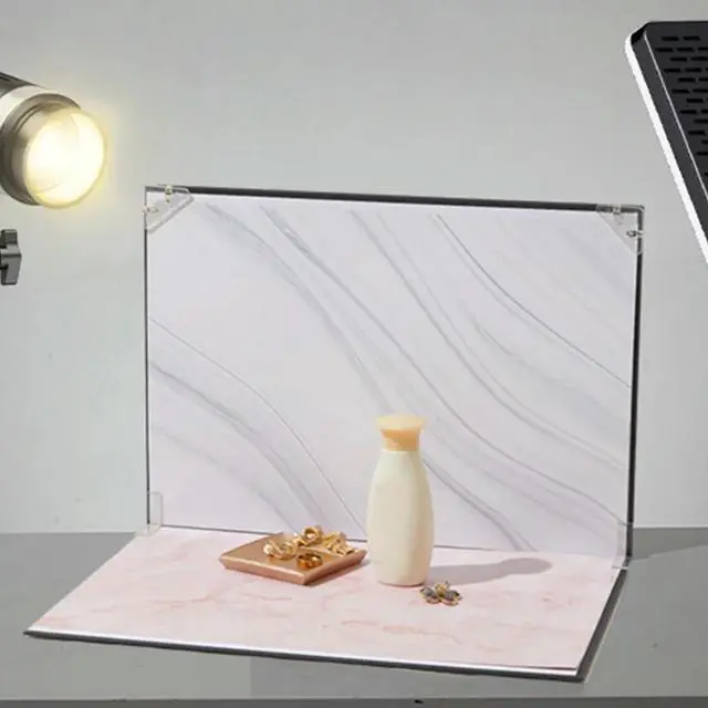 Alt view image 2 of 8 - Small Product Photography Backdrops Kit Table Top Food Background Kit Photo Background Set for Food Jewelry Photo Shootings