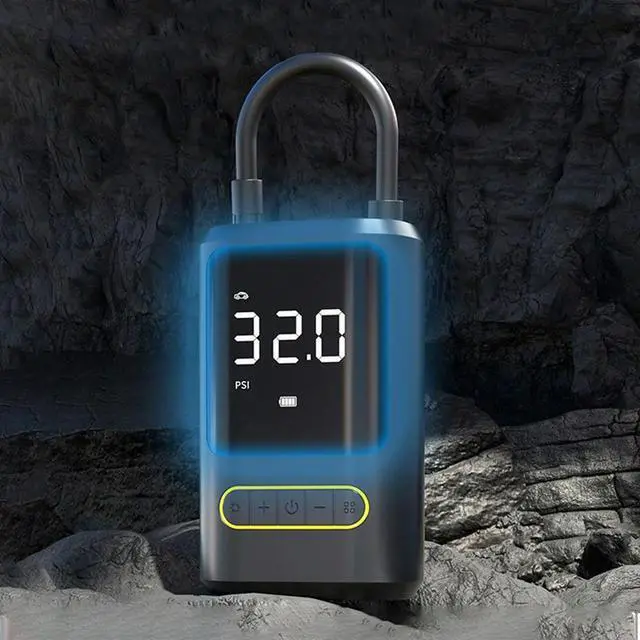 Alt view image 4 of 8 - Electric Tire Pump with Light Portable Car Inflator Pump Power Display Car Tire Inflator for Automobile Bicycle Ball