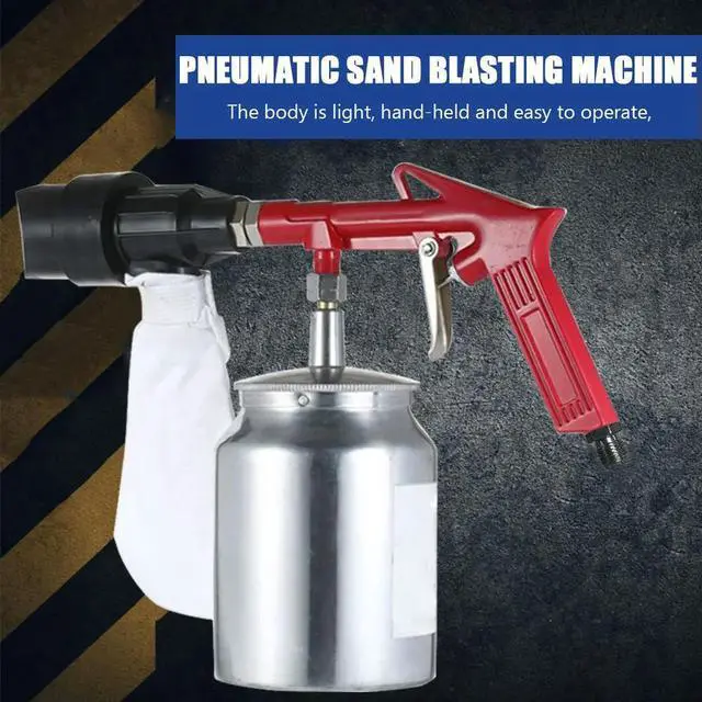 Alt view image 4 of 8 - Anti-rust Sandblaster Handheld Pneumatic Sand Blasting Machine Glass Sprayer Sandblasting Machine with Small Nozzle PS-11R