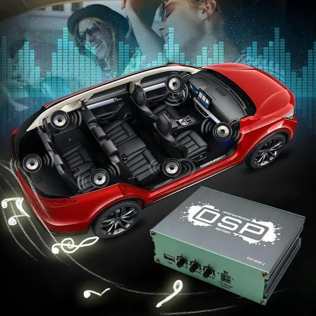 Alt view image 2 of 7 - DSP Car Power Amplifier 6-Channel Output DSP Car Equalizer Navigation Sound Enhancement Effect for Car Audio Enhancement