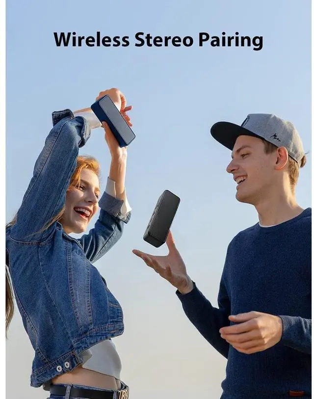 Alt view image 6 of 7 - Bobobigo Portable Bluetooth Speaker with Stereo Sound, Bluetooth 5, Bassup, IPX7 Waterproof, 24-Hour Playtime, Wireless Stereo Pairing, Speaker for Home, Outdoors, Travel