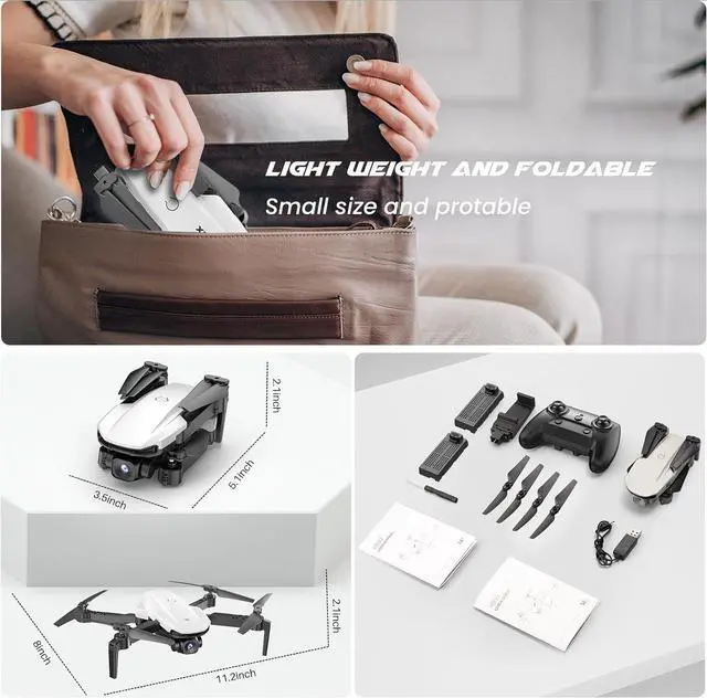 Alt view image 6 of 7 - Bobobigo Drone With Camera 1080P for Kids And Adults, RC Quadcopter with Altitude Hold, Mini Drone With One Key Start, Waypoint Fly, Headless Mode, 3D Flip, 3 Speeds, Remote Control Drone for Beginner