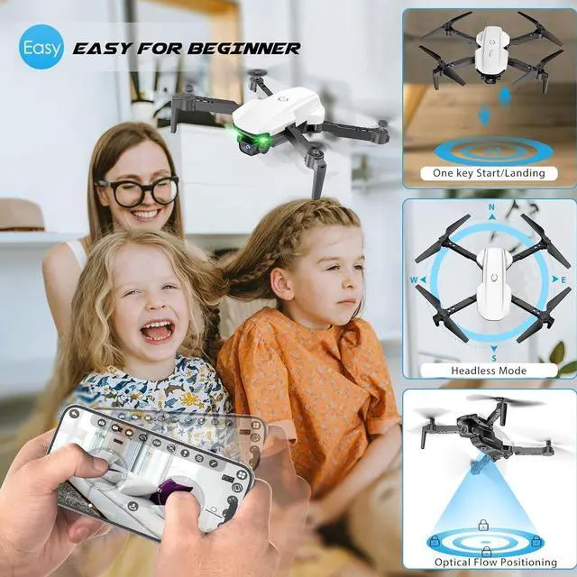 Alt view image 4 of 7 - Bobobigo Drone With Camera 1080P for Kids And Adults, RC Quadcopter with Altitude Hold, Mini Drone With One Key Start, Waypoint Fly, Headless Mode, 3D Flip, 3 Speeds, Remote Control Drone for Beginner