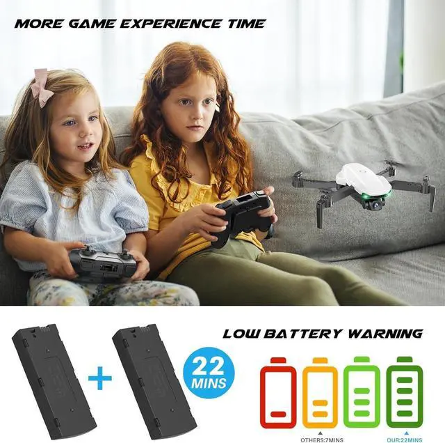 Alt view image 7 of 7 - Bobobigo Drone With Camera 1080P for Kids And Adults, RC Quadcopter with Altitude Hold, Mini Drone With One Key Start, Waypoint Fly, Headless Mode, 3D Flip, 3 Speeds, Remote Control Drone for Beginner