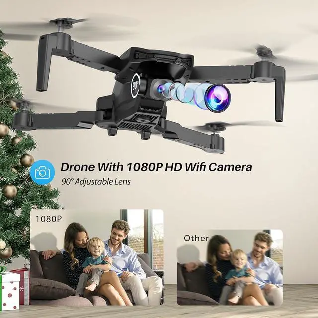 Alt view image 2 of 7 - Bobobigo Drone With Camera 1080P for Kids And Adults, RC Quadcopter With Altitude Hold, Mini Drone With One Key Start, Waypoint Fly, Headless Mode, 3D Flip, 3 Speeds, Remote Control Drone for Beginner