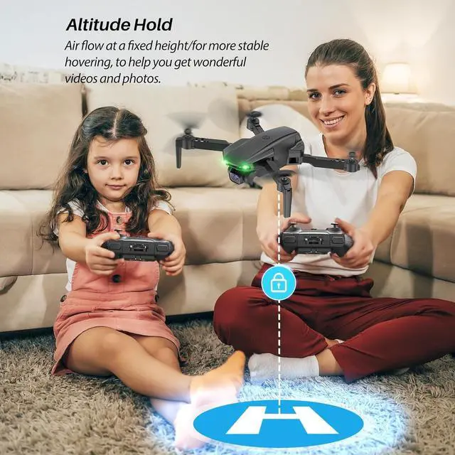 Alt view image 3 of 7 - Bobobigo Drone With Camera 1080P for Kids And Adults, RC Quadcopter With Altitude Hold, Mini Drone With One Key Start, Waypoint Fly, Headless Mode, 3D Flip, 3 Speeds, Remote Control Drone for Beginner