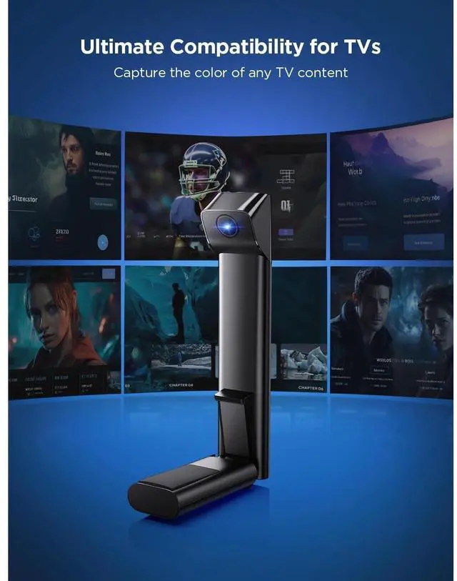 Alt view image 6 of 7 - Bobobigo TV Backlight 3 Lite with Fish-Eye Correction Function Sync to 55-65 Inch TVs, 11.8ft RGBICW Wi-Fi LED Strip Lights with Camera, 4 Colors in 1 Lamp Bead, Voice and APP Control, Adapter