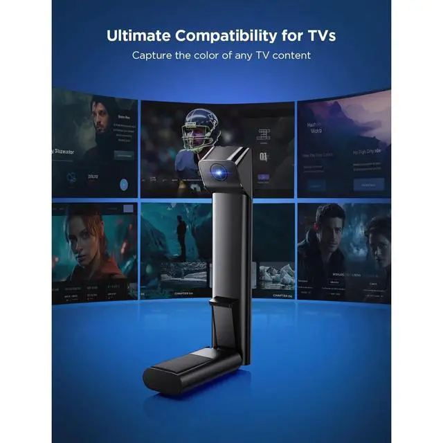 Alt view image 4 of 7 - Bobobigo TV Backlight 3 Lite with Fish-Eye Correction Function Sync to 75-85 Inch TVs, 16.4ft RGBICW Wi-Fi LED Strip Lights with Camera, 4 Colors in 1 Lamp Bead, Voice and APP Control, Adapter