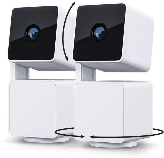 Main image of Bobobigo Indoor/Outdoor IP65-Rated 1080p Pan/Tilt/Zoom Wi-Fi Smart Home Security Camera with Color Night Vision, 2-Way Audio, Compatible with Alexa & Google Assistant, White, 2-Pack