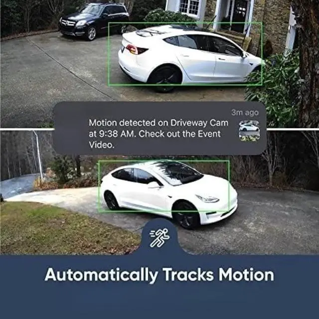 Alt view image 3 of 6 - Bobobigo Indoor/Outdoor IP65-Rated 1080p Pan/Tilt/Zoom Wi-Fi Smart Home Security Camera with Color Night Vision, 2-Way Audio, Compatible with Alexa & Google Assistant, White, 2-Pack