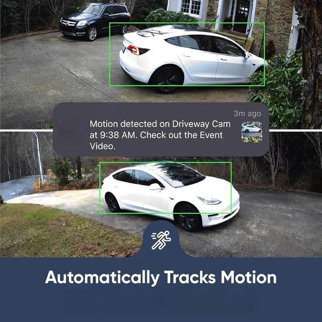 Alt view image 4 of 7 - Bobobigo  Indoor/Outdoor IP65 1080P 360° Pan/Tilt/Zoom WiFi Smart Home Security Camera, Motion Tracking for Baby/Pet, Color Night Vision, Works with Alexa&Google Assistant, Free Expert Setup,2 Pack