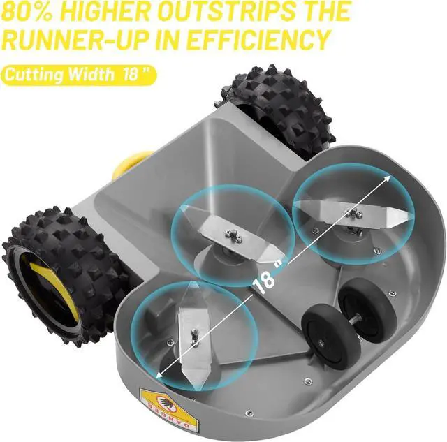 Alt view image 6 of 7 - Bobobigo Smart Cordless Remote Control Lawn Mower - All-Terrain AWD Electric Mower, Self-Adapts to 40% Slope, Adjustable 2.0"-3.0" Cut Height, Quiet Battery Mower for Lawn Care