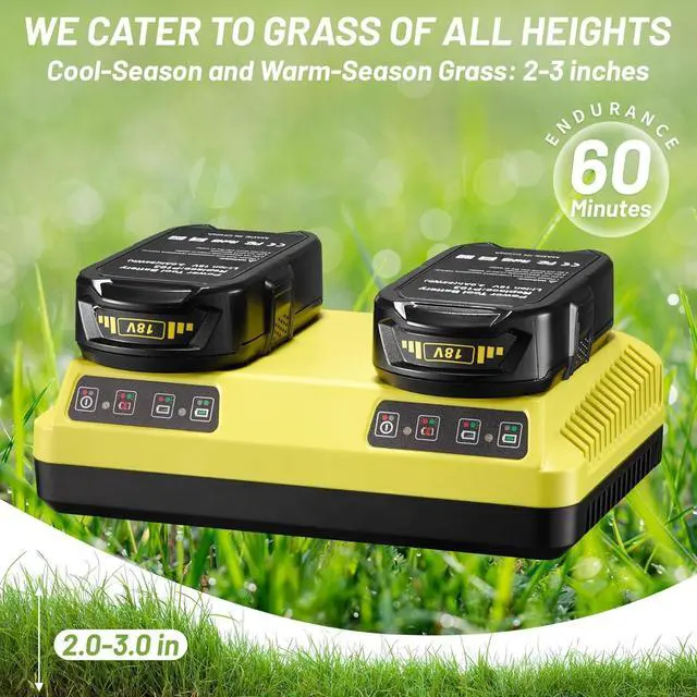 Alt view image 4 of 7 - Bobobigo Smart Cordless Remote Control Lawn Mower - All-Terrain AWD Electric Mower, Self-Adapts to 40% Slope, Adjustable 2.0"-3.0" Cut Height, Quiet Battery Mower for Lawn Care