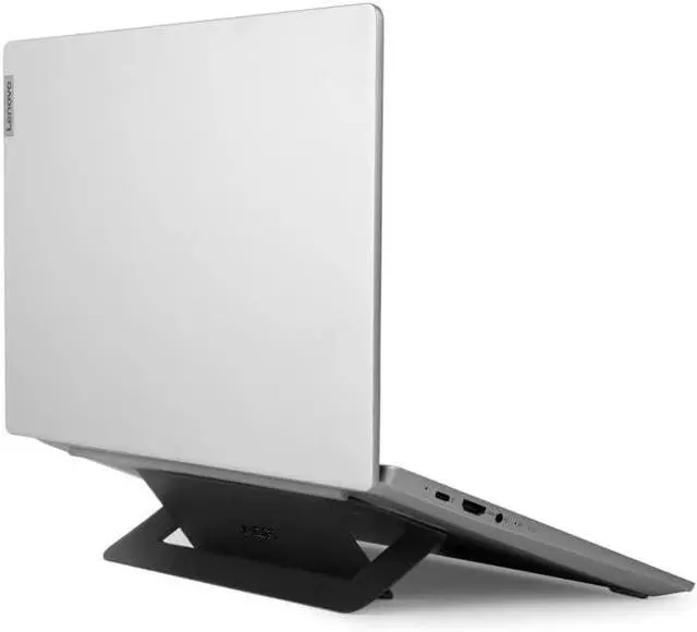 Alt view image 4 of 7 - Laptop Stand for Desk Adhesive Airflow Laptop Cooling Riser for Heat Dissipation with 2 Adjustable Viewing Angles Foldable & Portable Computer Stand Compatible with Laptops 11-16 Jet Black