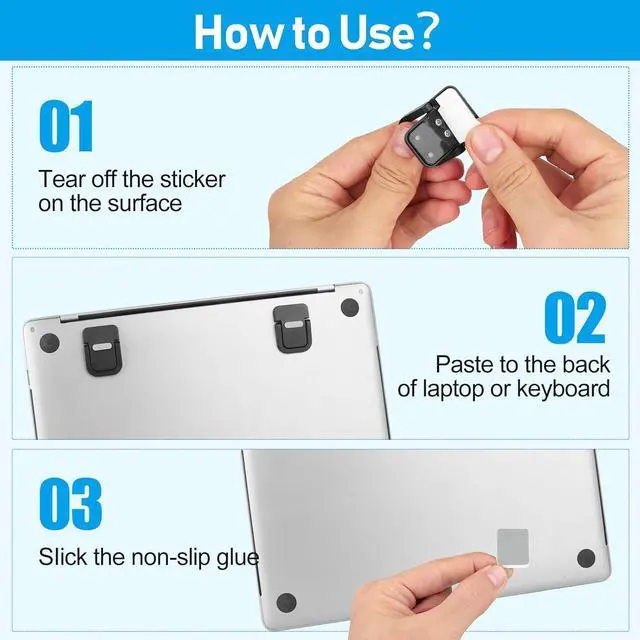 Alt view image 6 of 7 - Mini Laptop Stand Portable Laptop Stand Foldable & Lightweight Ergonomic Riser with Ventilated Cooling Sleek Computer Notebook Holder Fits Keyboards &10-17.3 Inch Laptops Silver