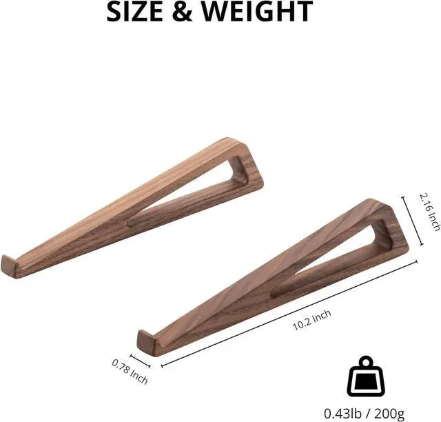 Alt view image 6 of 7 - Laptop Stand for Desk Walnut Laptop Riser Ergonomic Wooden Laptop Ventilated Stand with 10 to 17.3 Inches Notebook PC Computer - Walnut
