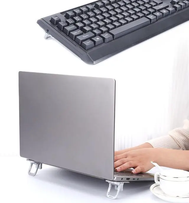 Alt view image 6 of 7 - Keyboard Riser Computer Keyboard Stand Keyboards Riser for Desk Keyboards Lift for Desk Laptop Computer Stand Laptop Feet Legs (Dual)