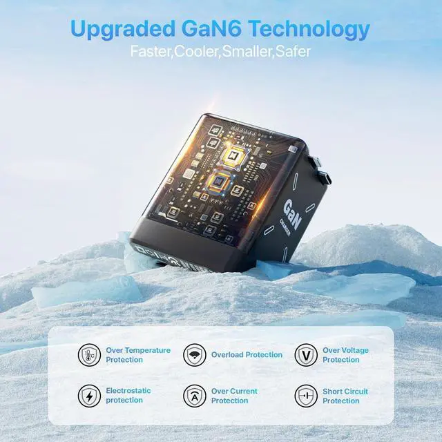 Alt view image 4 of 7 - 2 in 1 Retractable Gan Wall Charger with Dual Cables Fast Charging 45W Retractable Phone Charger Wall Plug with 2 Charging Cable USB C Chargers Block for iPhone 17 16 15 14 13 LG Pixel