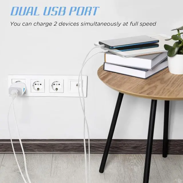 Alt view image 4 of 6 - 12 Pcs Fast USB Wall Charger Charging Block Bulk Adapter Plug Cube 2.1A USB Wall Charger Replacement for Most Smartphones and Tablets(Colorful)