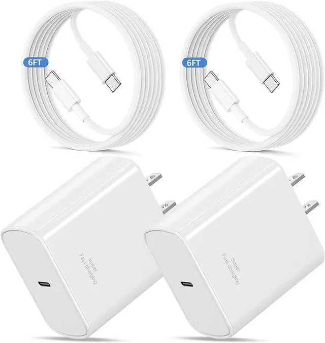 Main image of USB C Charger for iPhone 17 Pro Max 2Pack 45W USB-C Super Fast Charging Wall Charger Block Power Adapter with 6FT Type C USBC to C Cable for iPhone 17/17 Pro/17 Pro Max/Air/16 Plus/16/15 Galaxy
