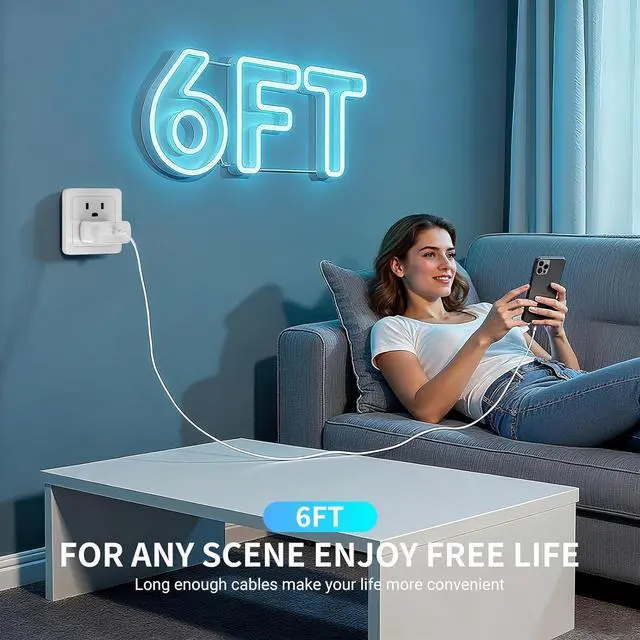 Alt view image 7 of 7 - USB C Charger for iPhone 17 Pro Max 2Pack 45W USB-C Super Fast Charging Wall Charger Block Power Adapter with 6FT Type C USBC to C Cable for iPhone 17/17 Pro/17 Pro Max/Air/16 Plus/16/15 Galaxy