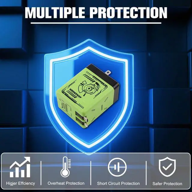 Alt view image 2 of 7 - 2-in-1 Compatible with Fast Charger 45W Retractable Phone Charger Wall Plug with Lightening and Type-C Cables for iPhone16/15 Series Galaxy S25/24 Android and MoreBlack