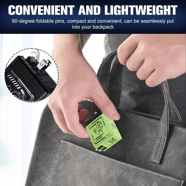 Alt view image 3 of 7 - 2-in-1 Compatible with Fast Charger 45W Retractable Phone Charger Wall Plug with Lightening and Type-C Cables for iPhone16/15 Series Galaxy S25/24 Android and MoreBlack