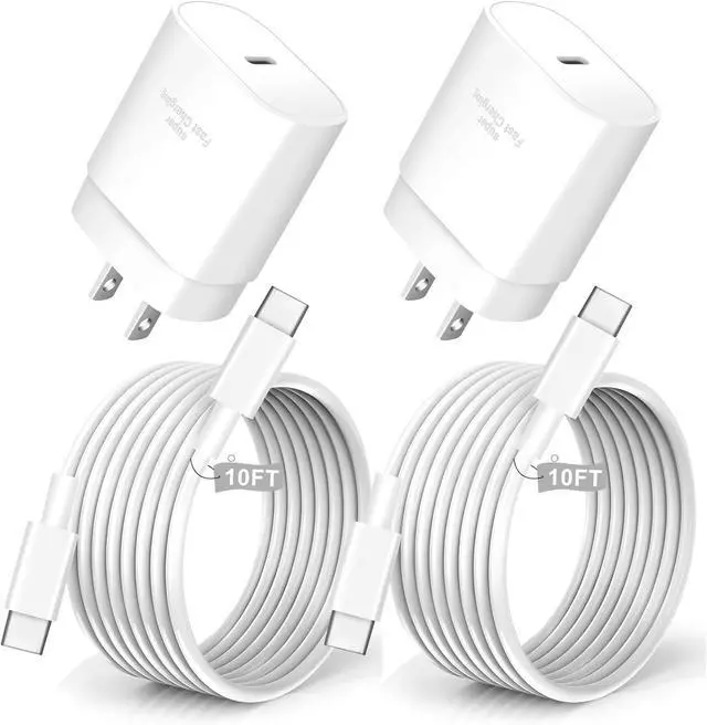 Main image of Super Fast Chargers for Samsung S25 Ultra,25W Type C Charger Fast Charging 2Pack USB C Charger Block and 10FT USB to USB C Cable Cord for Samsung Galaxy S25 Ultra/S24/S23/S22/S21 Ultra/S20/Note 20