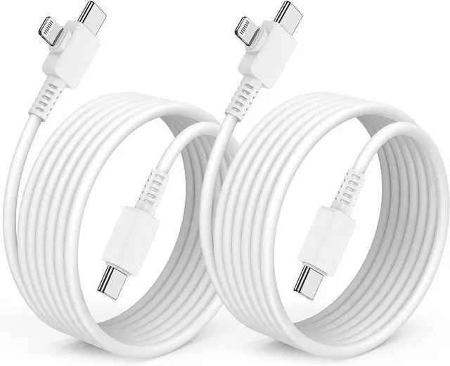 Main image of 2 in 1 iPhone Fast Charger Cable 10ft Long Type C to C Charging Cord/USB C to Lightning for  iPhone 17 Pro Max/17 Air/16 Pro Max/16/15 Plus/14 Pro/13/12 Mini/11/XS/XR/X/8/7 Plus/iPad Air/MacBook