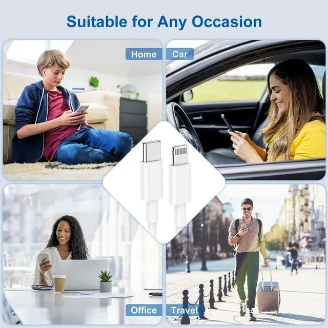 Alt view image 6 of 7 - [  Certified ] iPhone Fast Charger Cable Long 10ft USB C to Lightning Cable iPhone Type C Charging Cord Wire for  iPhone 14 Pro Max/14 Pro/13 Pro/12 Mini/12/11/X/XS/XR/8 Plus/7/6/5S/iPad