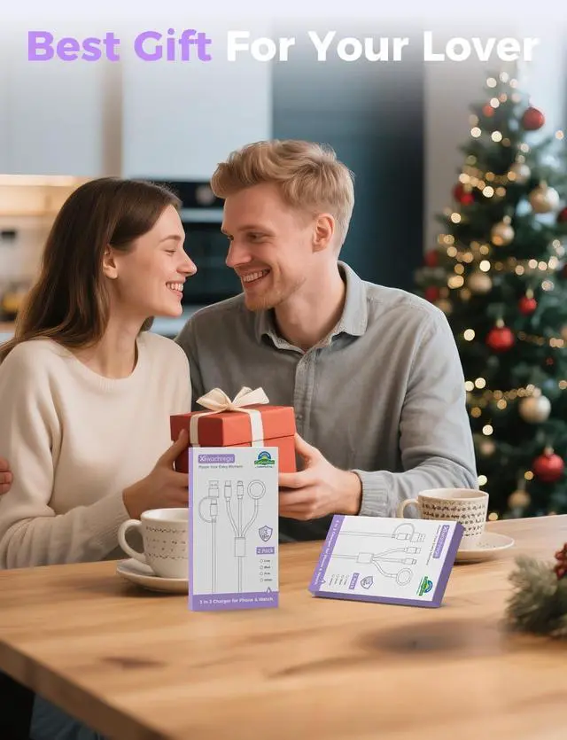 Alt view image 2 of 7 - 2Pack Travel Essentials for  Watch Charger 3 in 2 USB C Cable for Type C/L-Port Devices Camping Essentials Magnetic iWatch Charger for Ultra/SE/10-1&iPhone 17-12-4FT Christmas Stocking Stuffers